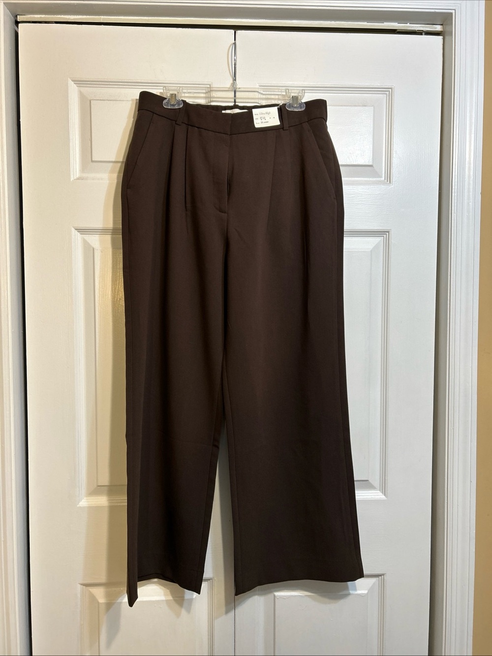 9/6/26NWT Abercrombie & Fitch Ultra High-Rise Wide-Leg Dress Pants Size 31 Short - Picture 1 of 14